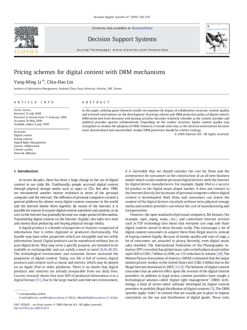 Pricing schemes for digital content with DRM mechanisms