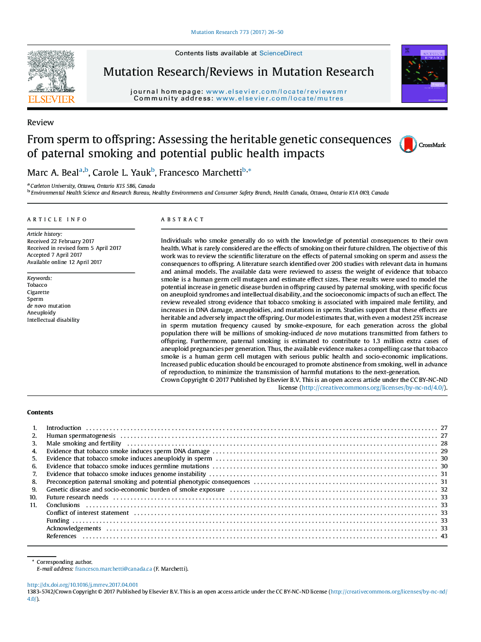 From sperm to offspring: Assessing the heritable genetic consequences of paternal smoking and potential public health impacts