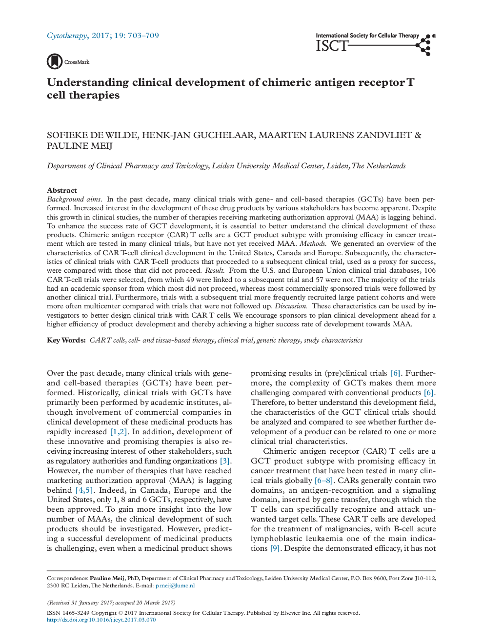 Understanding clinical development of chimeric antigen receptor T cell therapies