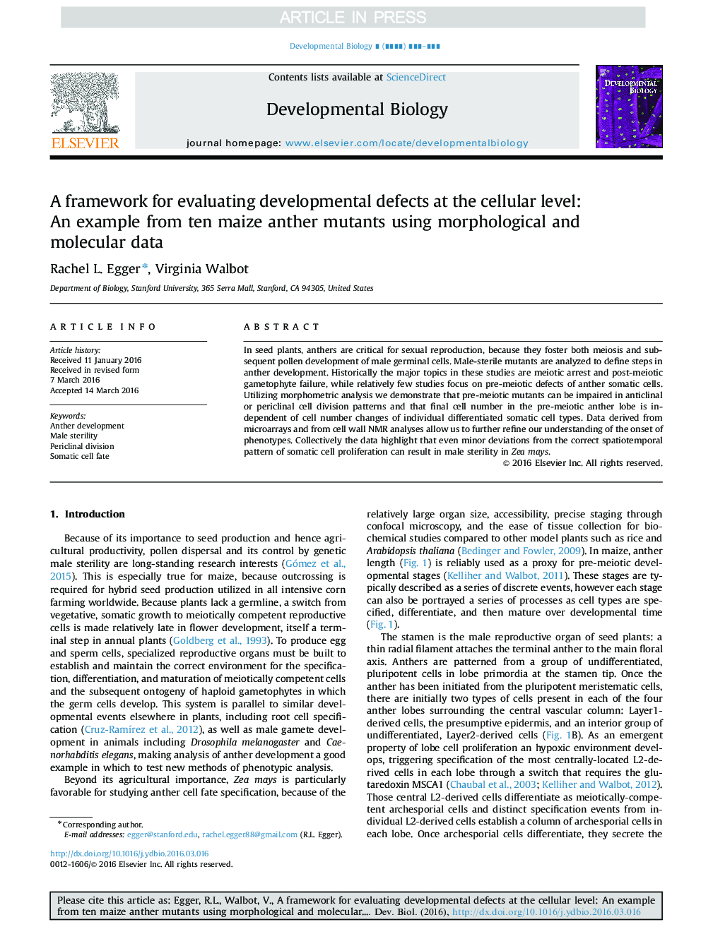یک چارچوب برای ارزیابی نقص های رشدی در سطح سلولی: مثال از ده موتاسیون سویه ذرت با استفاده از داده های مورفولوژیکی و مولکولی 