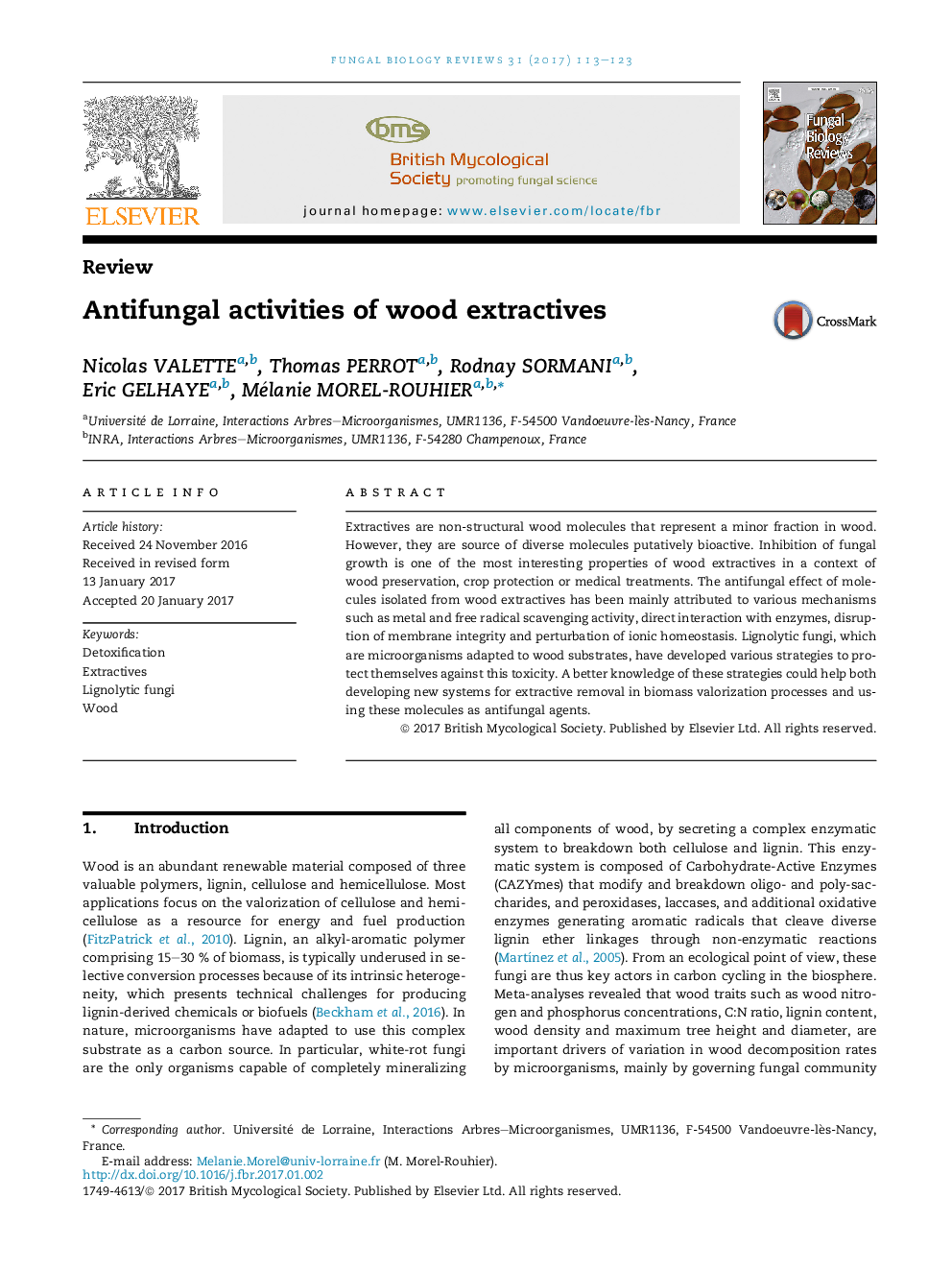 ReviewAntifungal activities of wood extractives