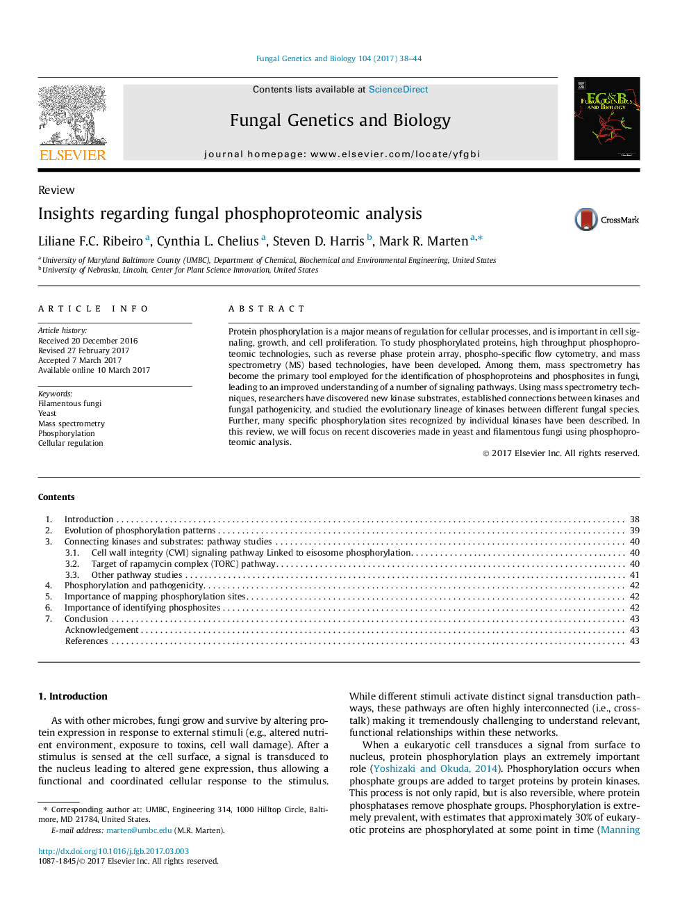 Insights regarding fungal phosphoproteomic analysis