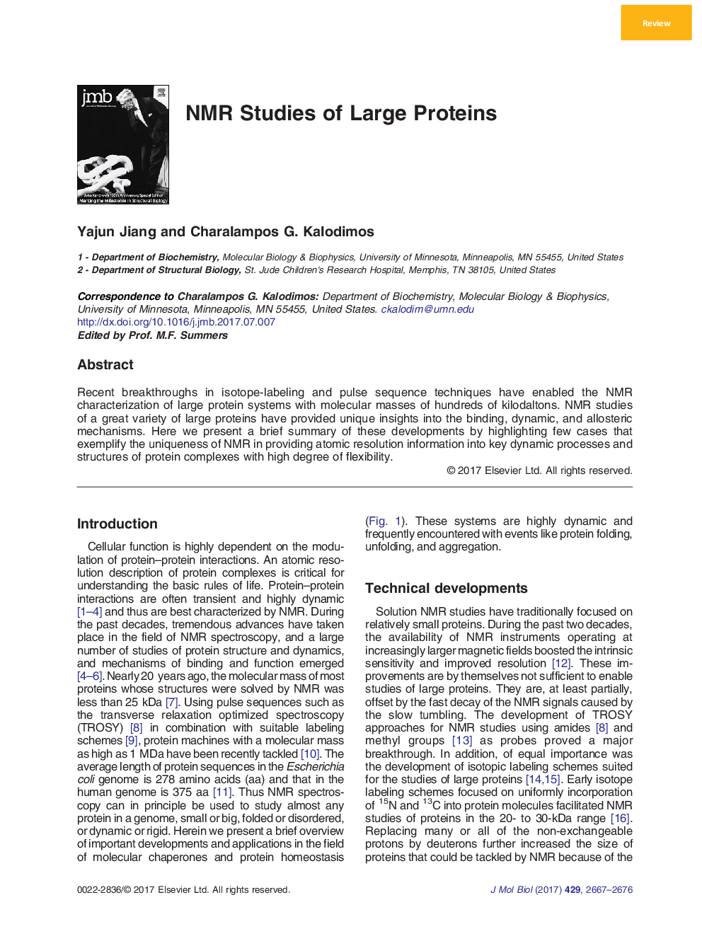 NMR Studies of Large Proteins