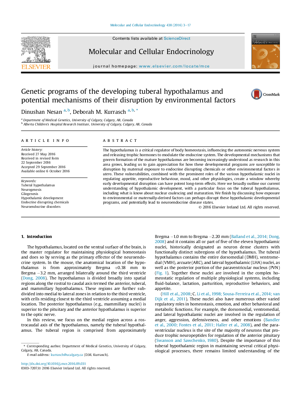 Genetic programs of the developing tuberal hypothalamus and potential mechanisms of their disruption by environmental factors