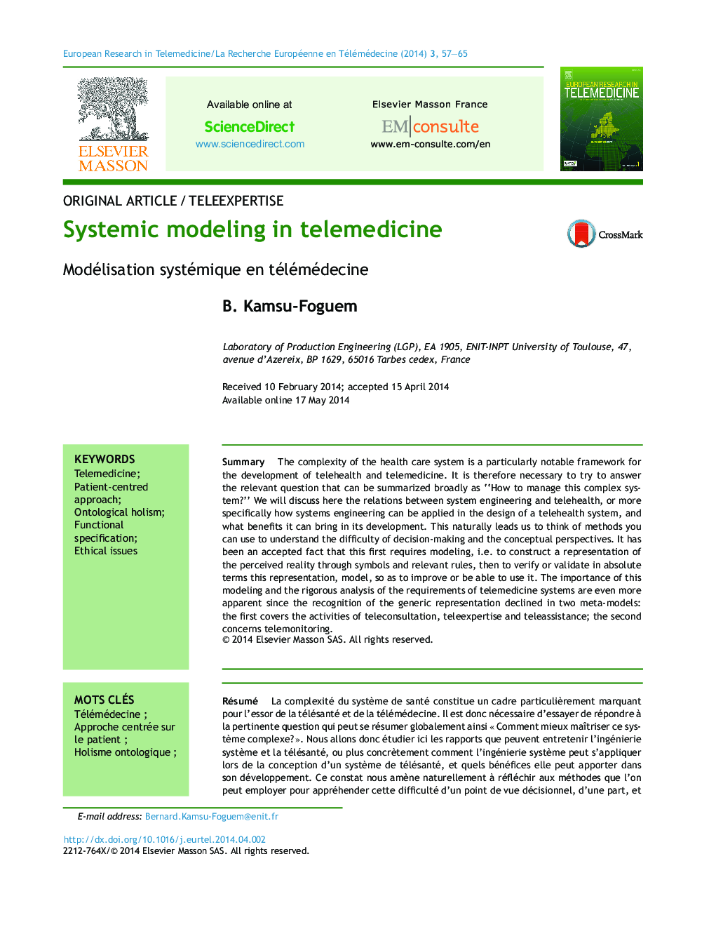 Systemic modeling in telemedicine