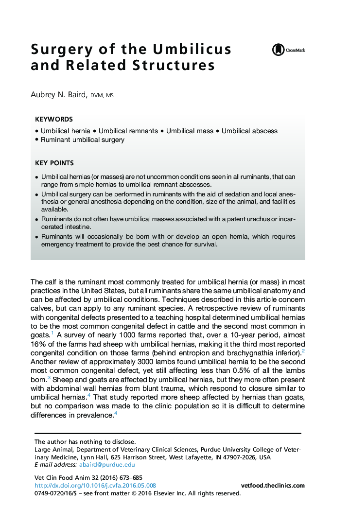 Surgery of the Umbilicus and Related Structures