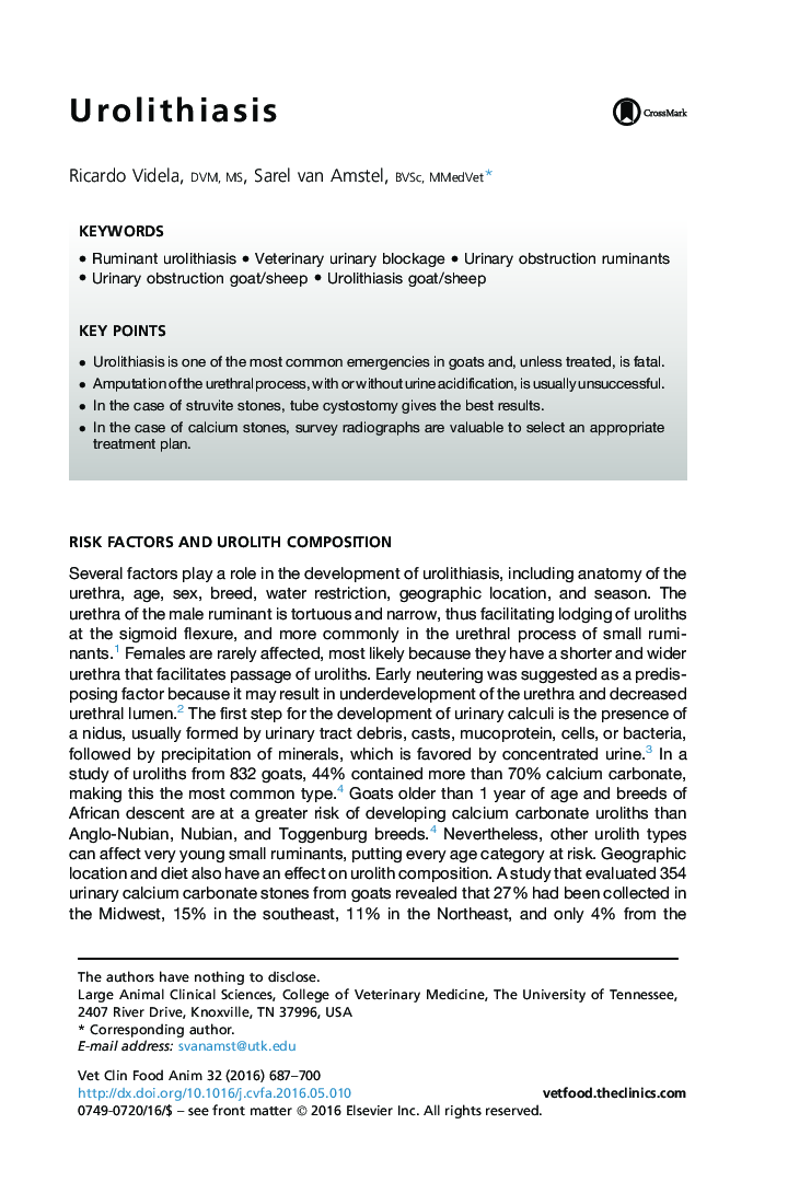 Urolithiasis