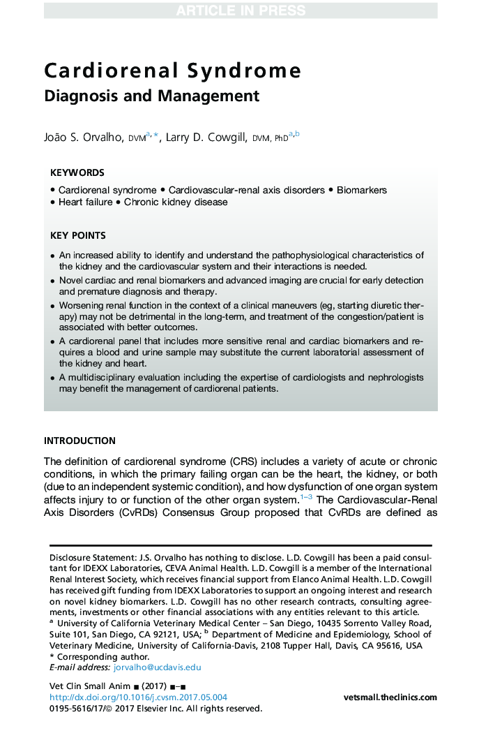 Cardiorenal Syndrome