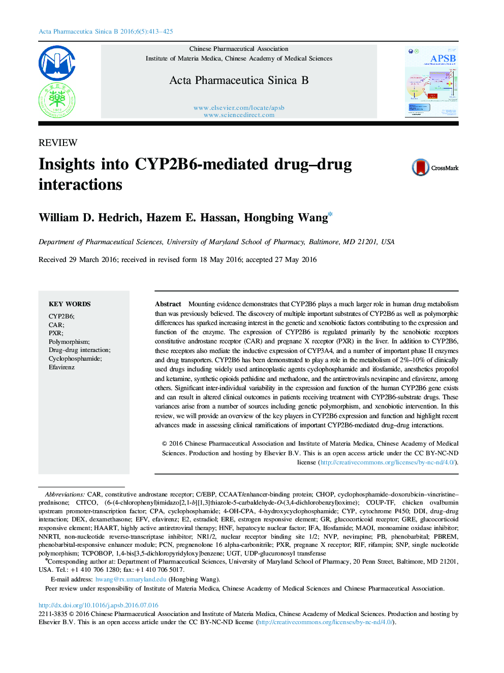 Insights into CYP2B6-mediated drug-drug interactions