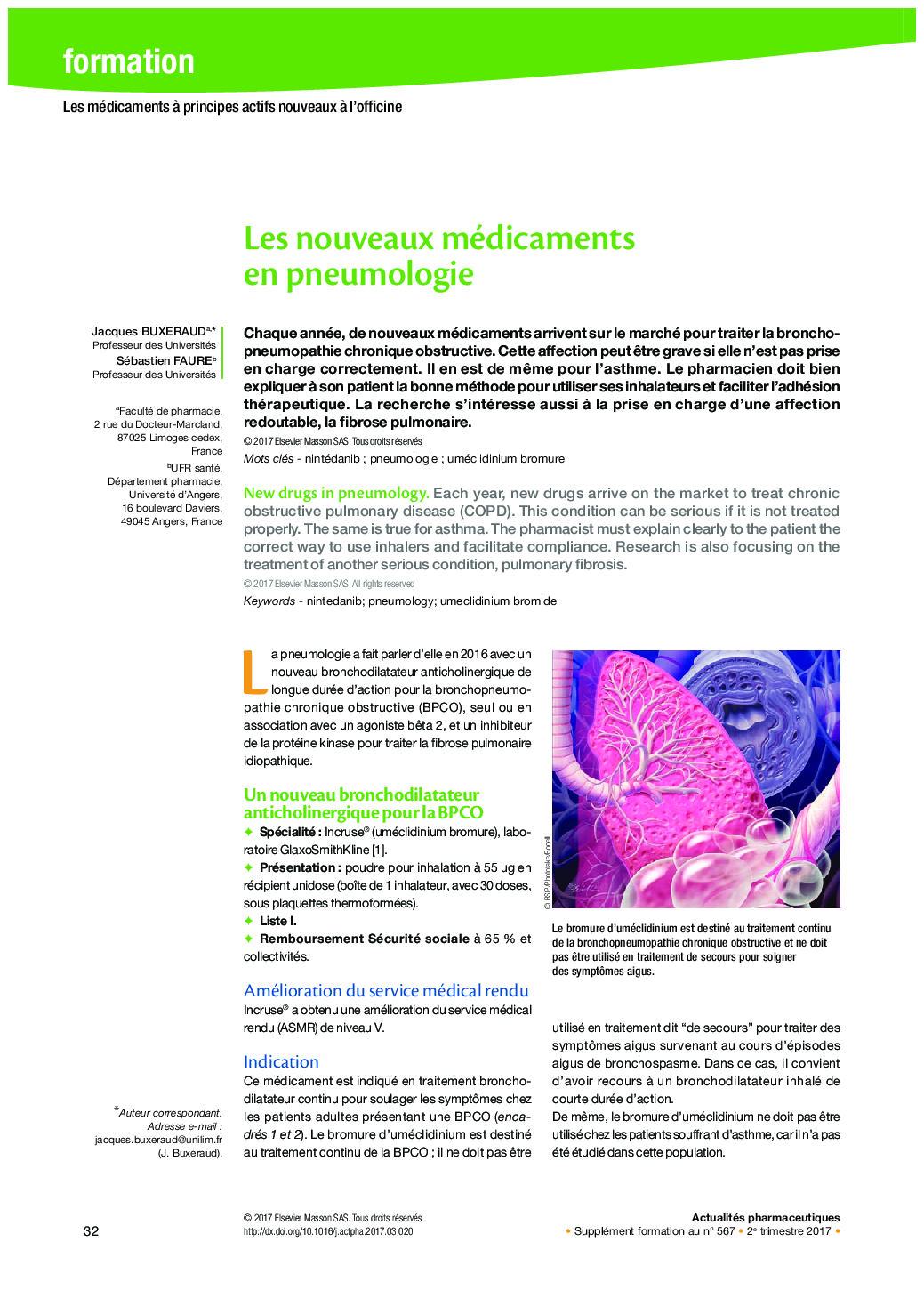 Les nouveaux médicaments en pneumologie