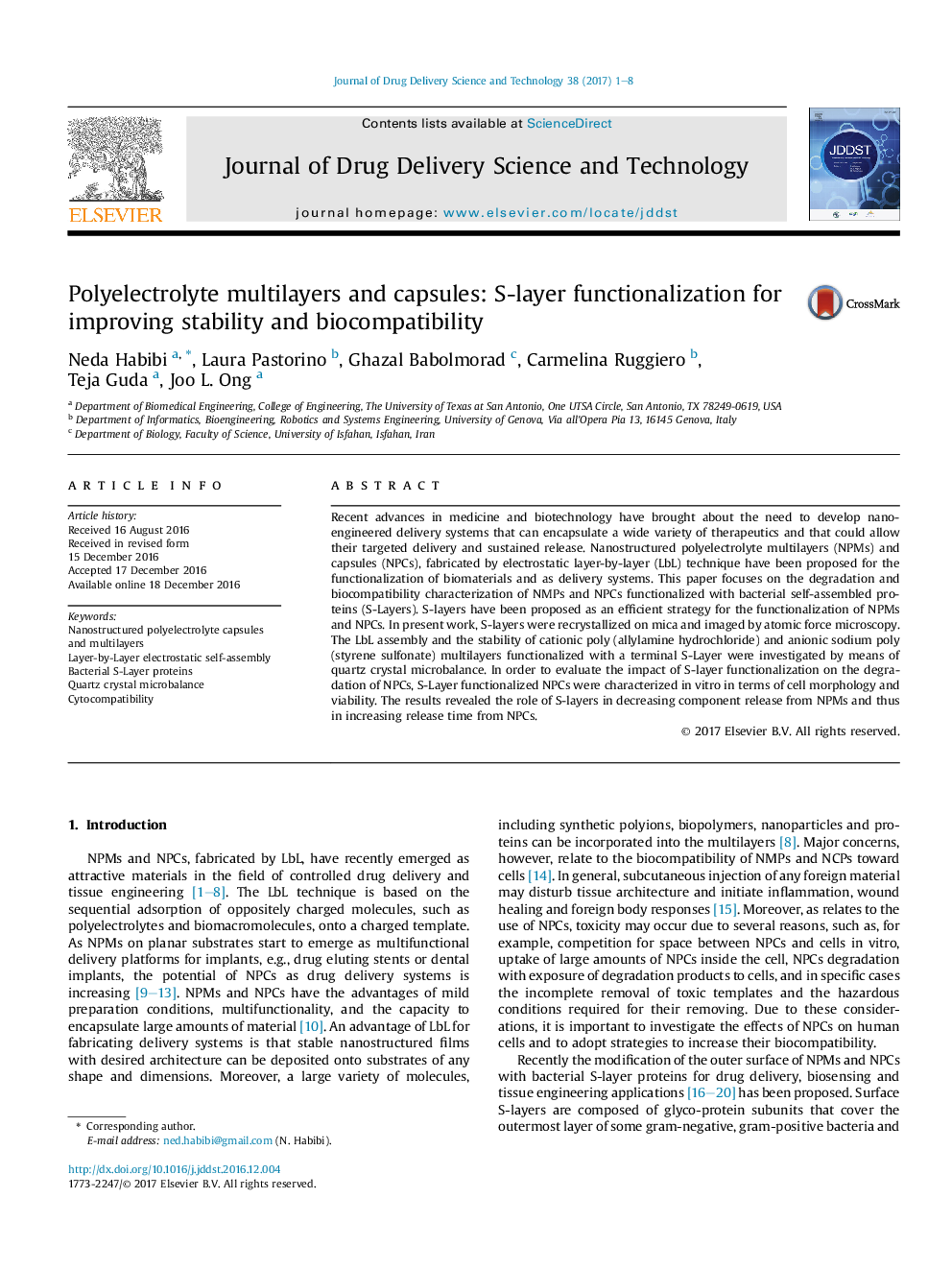 Polyelectrolyte multilayers and capsules: S-layer functionalization for improving stability and biocompatibility