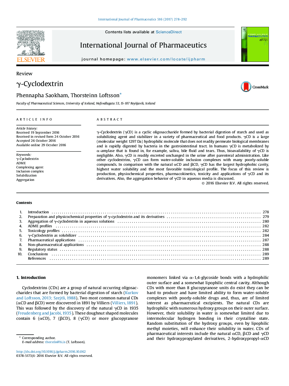 Î³-Cyclodextrin