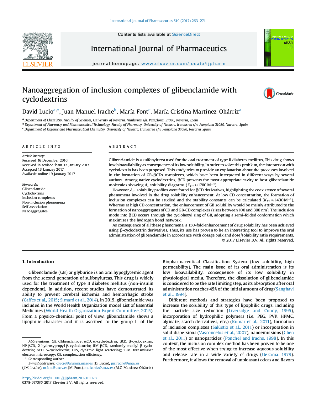 Nanoaggregation of inclusion complexes of glibenclamide with cyclodextrins