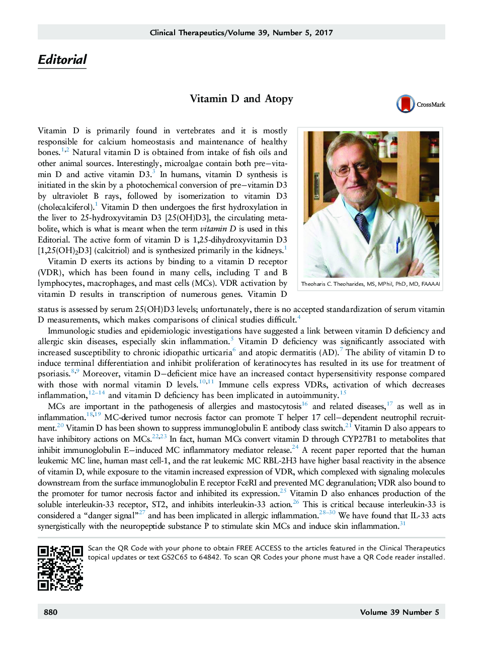 Vitamin D and Atopy