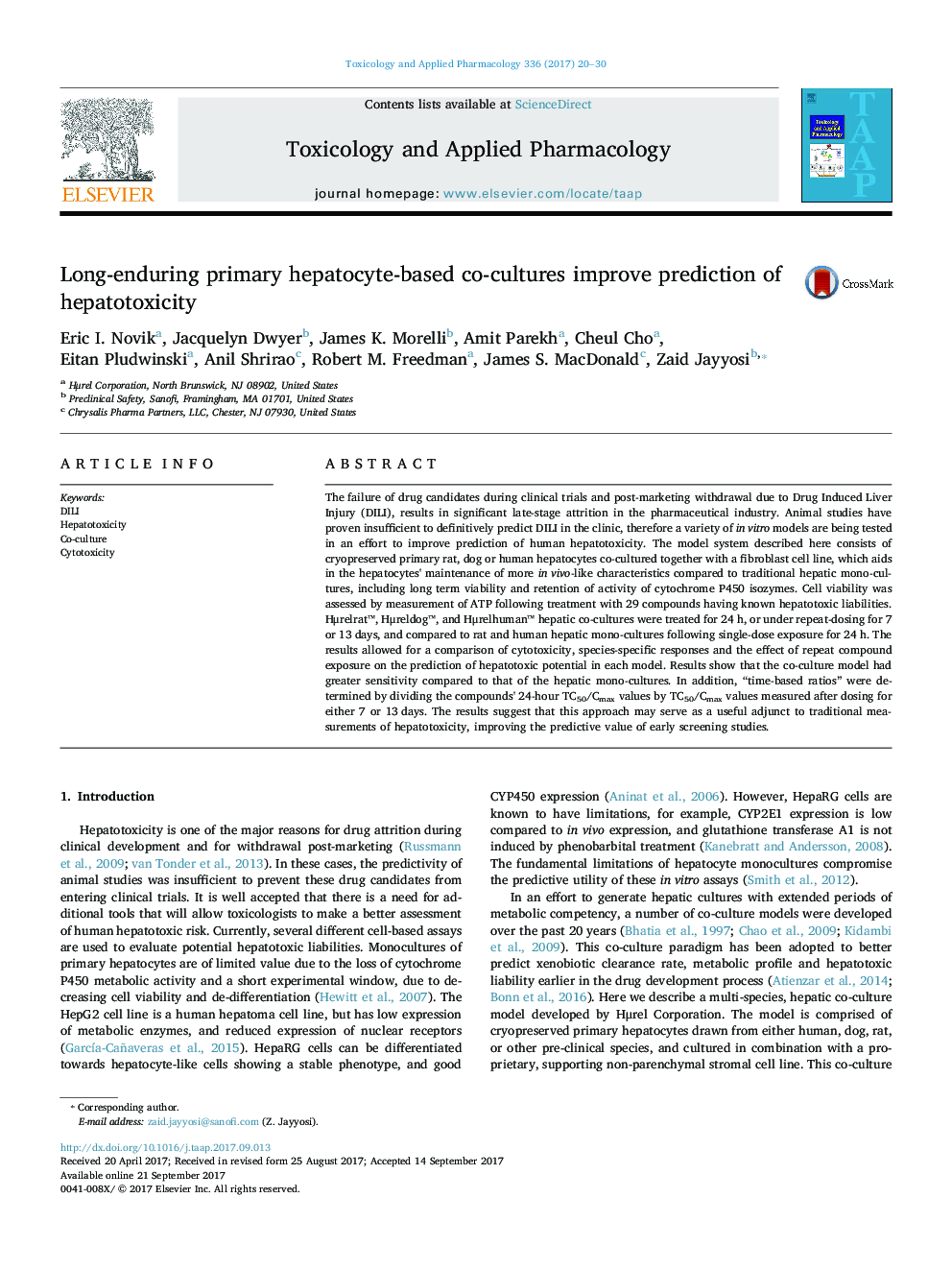 Long-enduring primary hepatocyte-based co-cultures improve prediction of hepatotoxicity