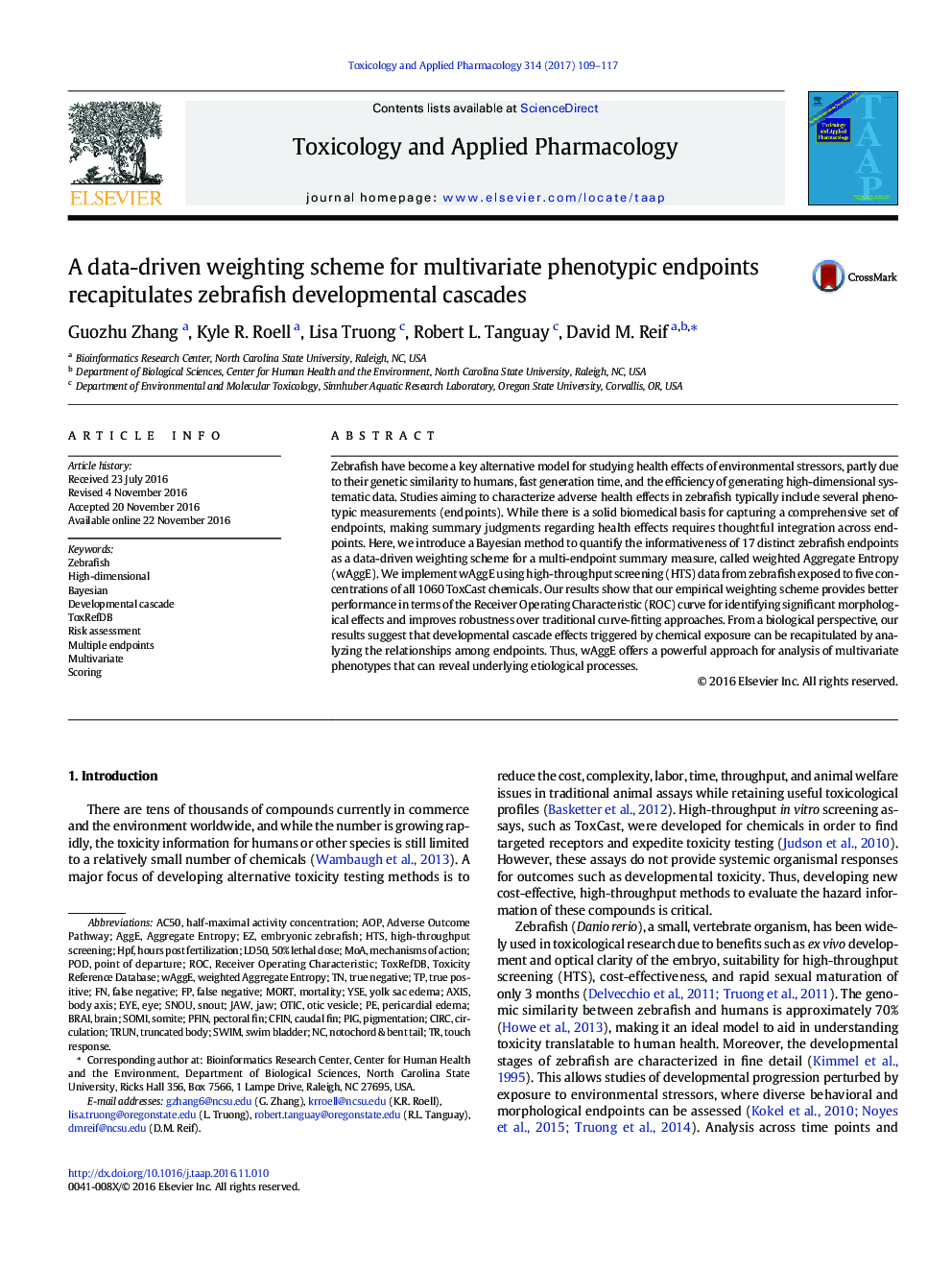 A data-driven weighting scheme for multivariate phenotypic endpoints recapitulates zebrafish developmental cascades