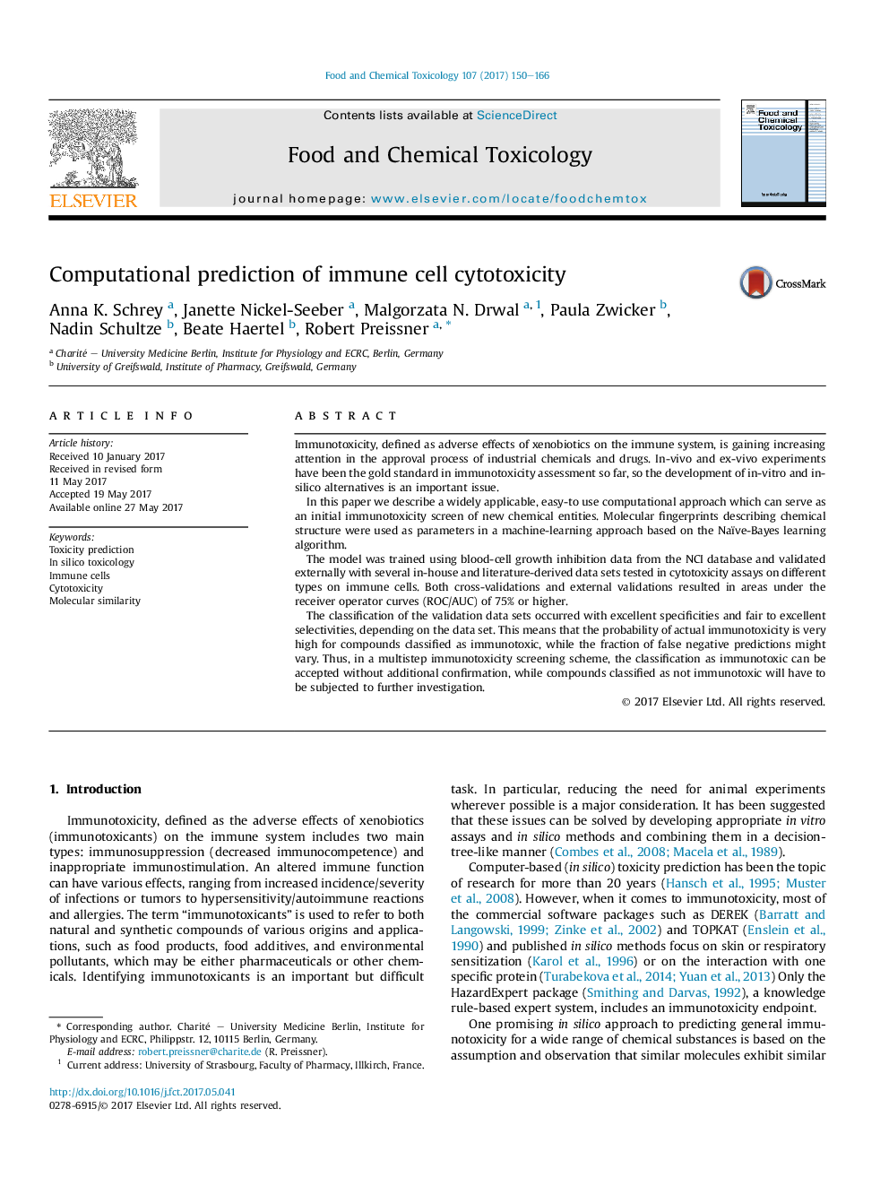 Computational prediction of immune cell cytotoxicity