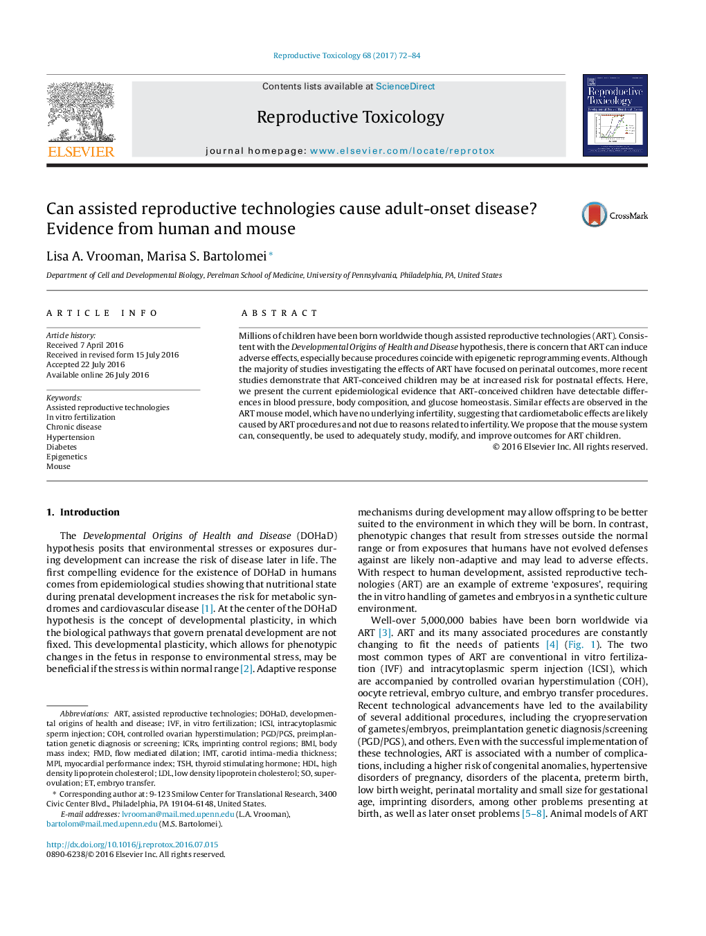 Can assisted reproductive technologies cause adult-onset disease? Evidence from human and mouse