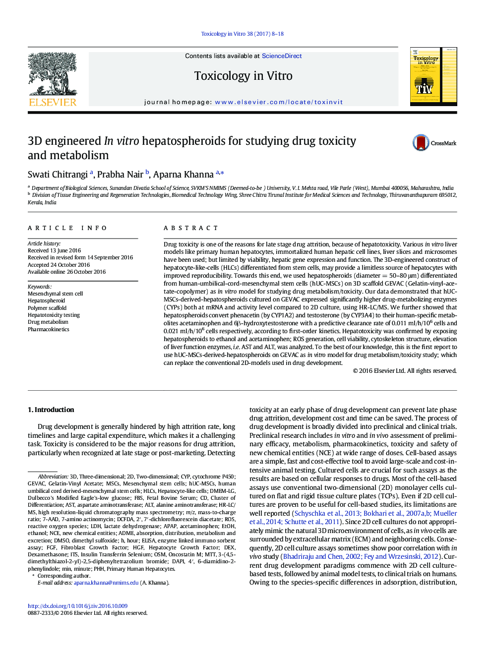 عکس صفحه اول مقاله: 3D engineered In vitro hepatospheroids for studying drug toxicity and metabolism 3D engineered In vitro hepatospheroids for studying drug toxicity and metabolism