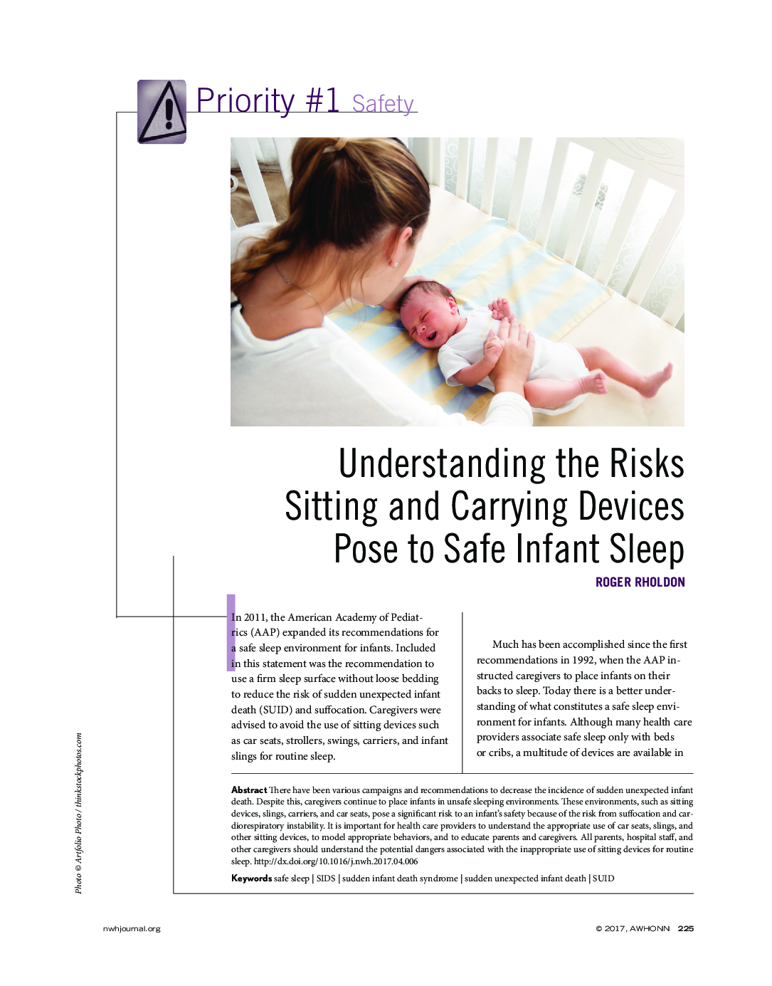 درک ریسک های نشستن و حمل وسایل به خواب بی خطر اطفال 
