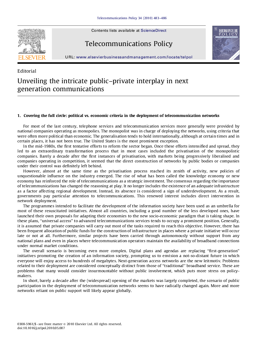 Unveiling the intricate public-private interplay in next generation communications