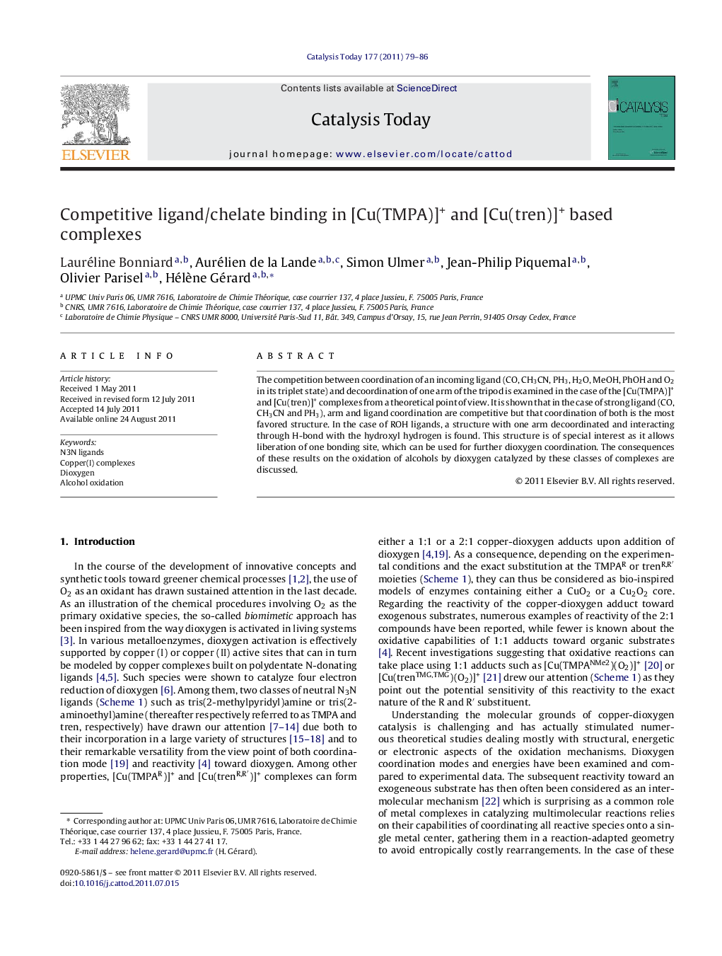 Competitive ligand/chelate binding in [Cu(TMPA)]+ and [Cu(tren)]+ based complexes