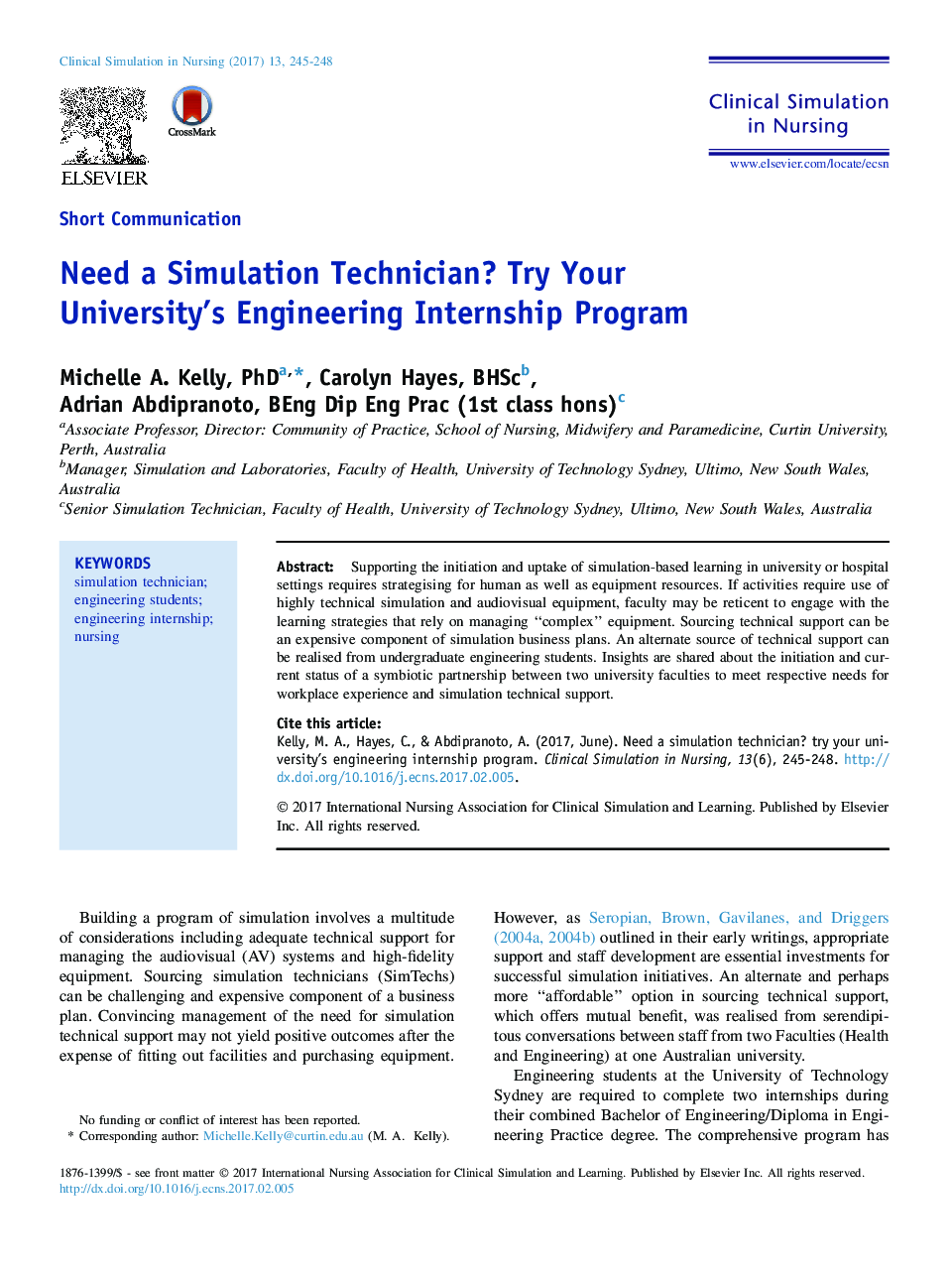 Need a Simulation Technician? Try Your University's Engineering Internship Program