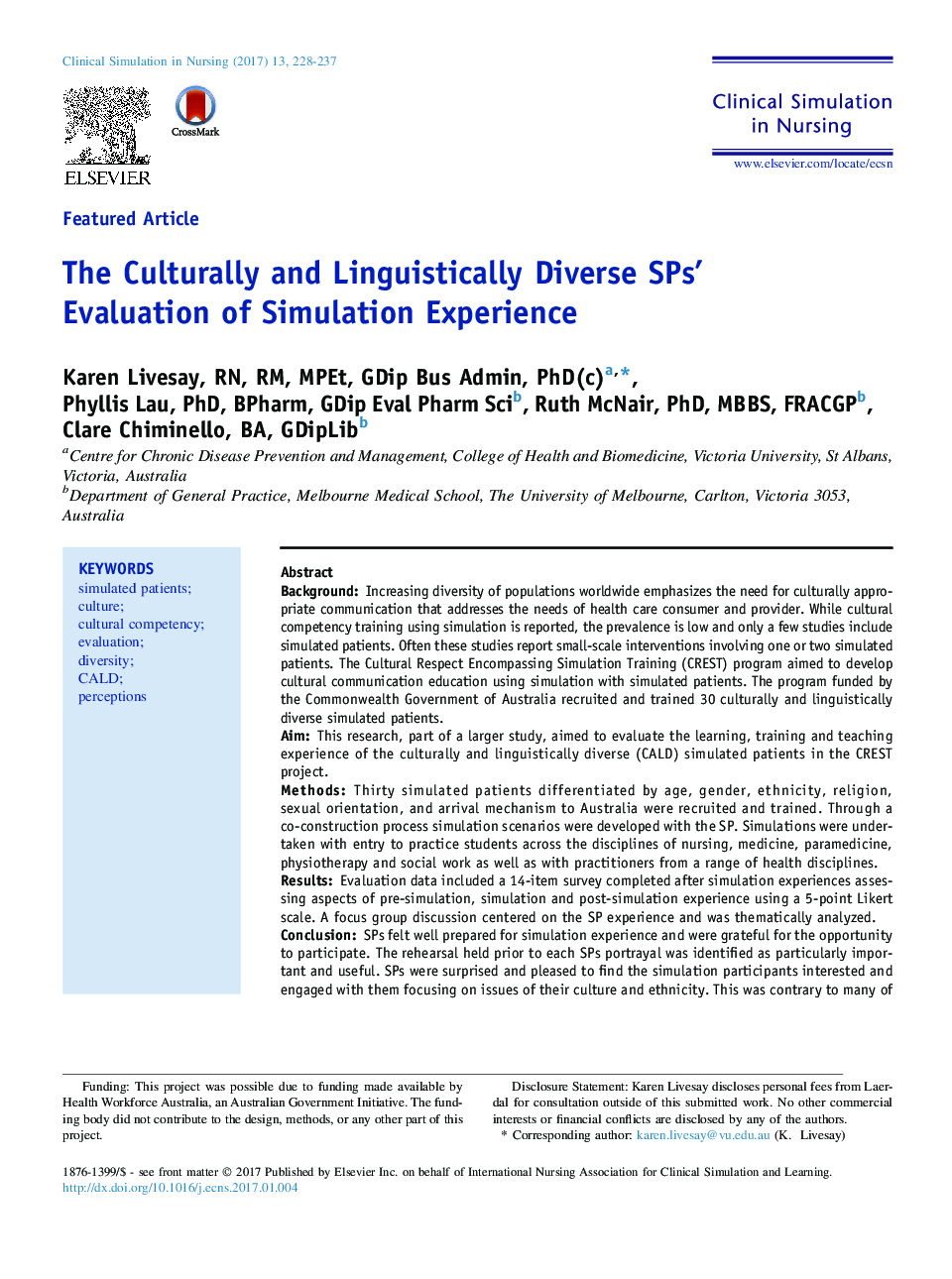 The Culturally and Linguistically Diverse SPs' Evaluation of Simulation Experience