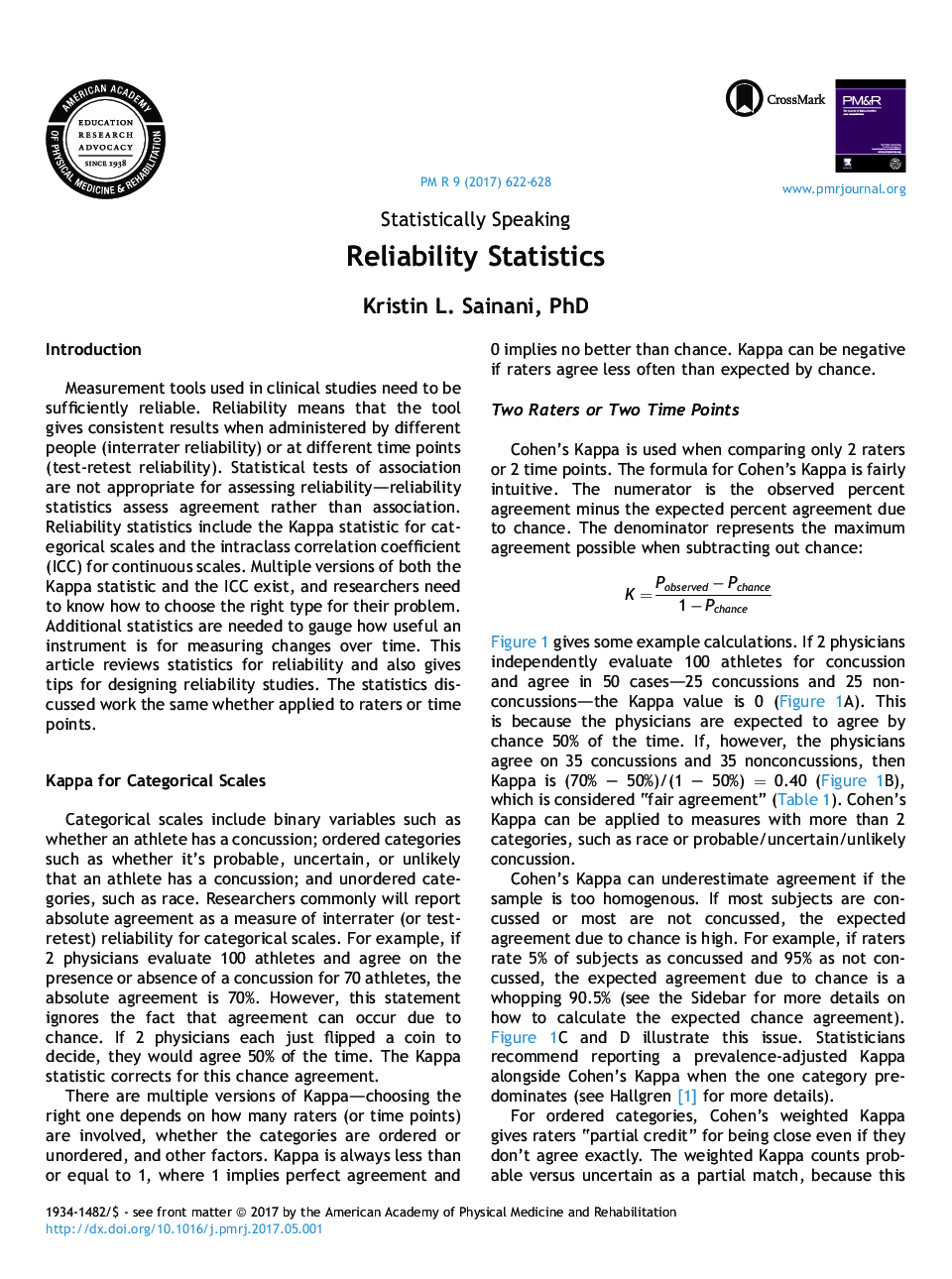 Reliability Statistics