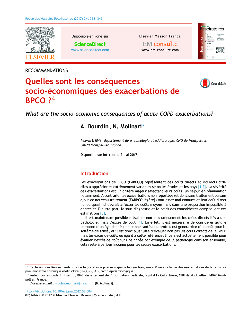 Quelles sont les conséquences socio-économiques des exacerbations de BPCOÂ ?