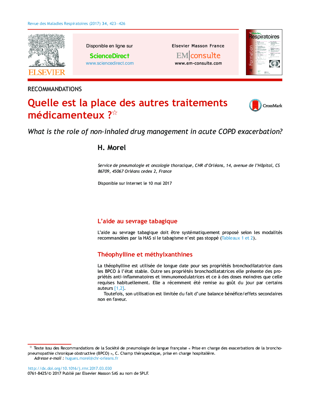 Quelle est la place des autres traitements médicamenteuxÂ ?