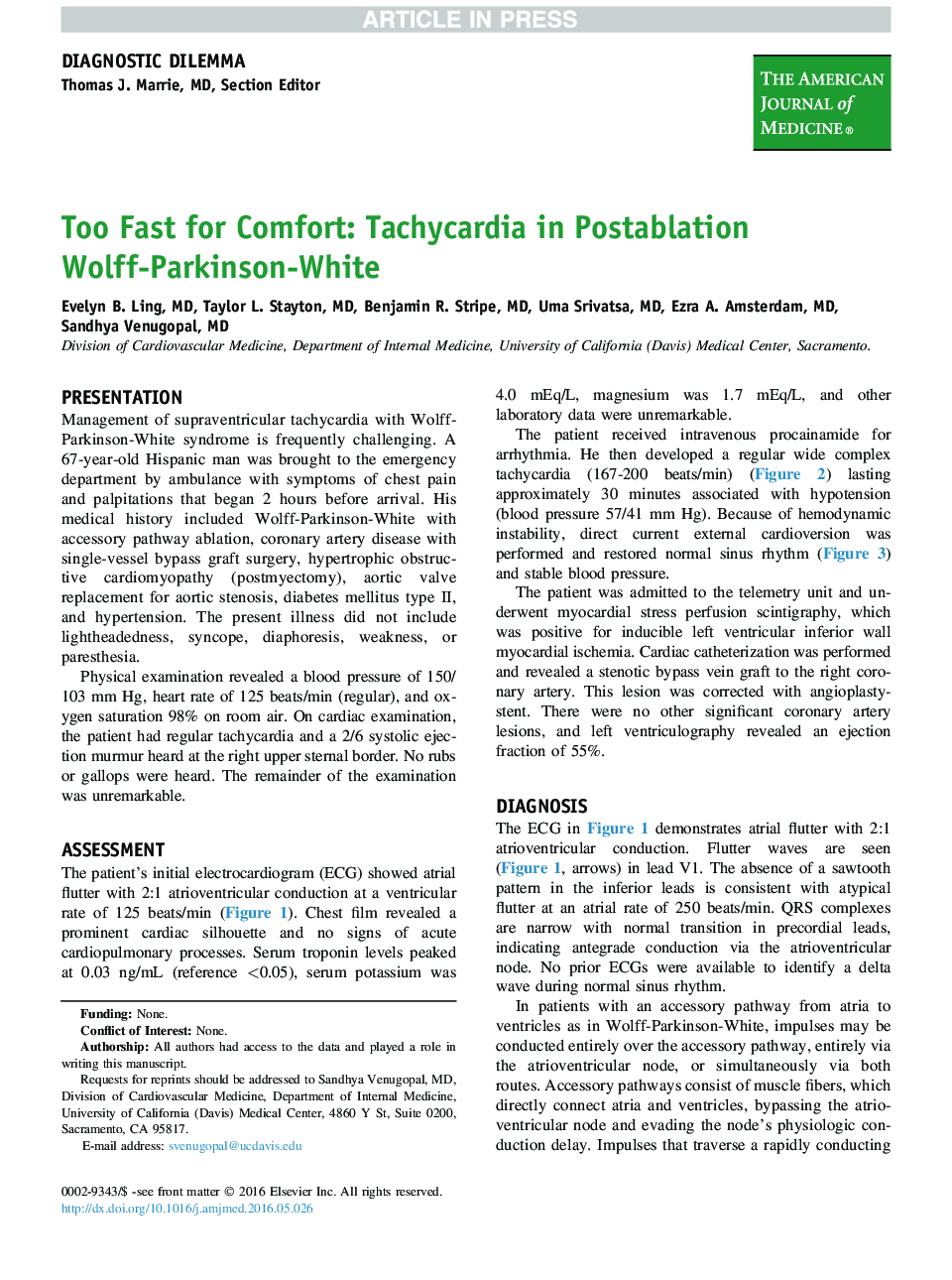 Too Fast for Comfort: Tachycardia in Postablation Wolff-Parkinson-White