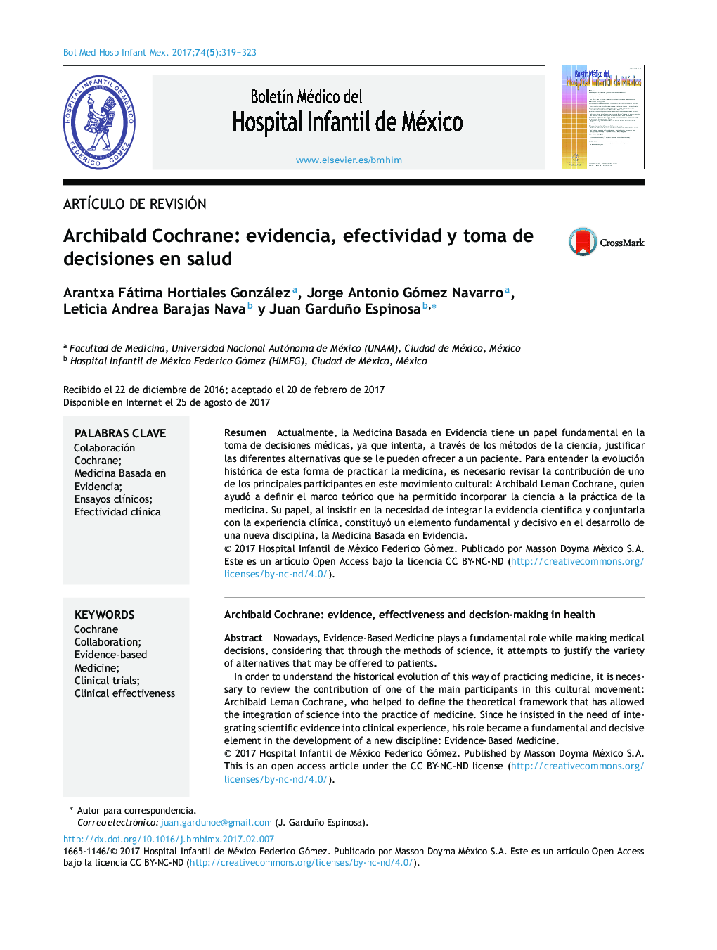 Archibald Cochrane: evidencia, efectividad y toma de decisiones en salud