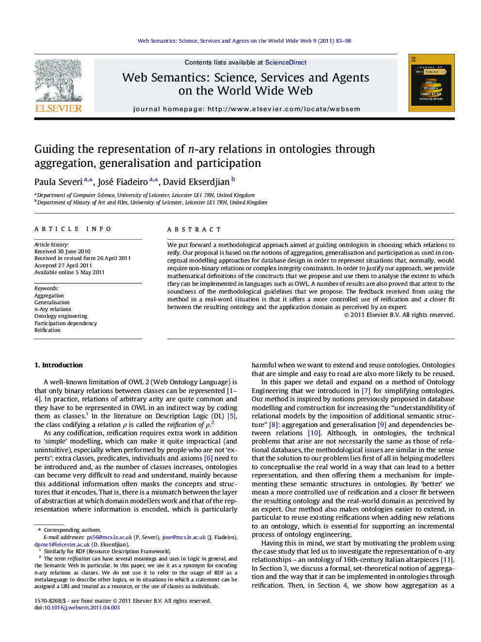 Guiding the representation of n-ary relations in ontologies through aggregation, generalisation and participation