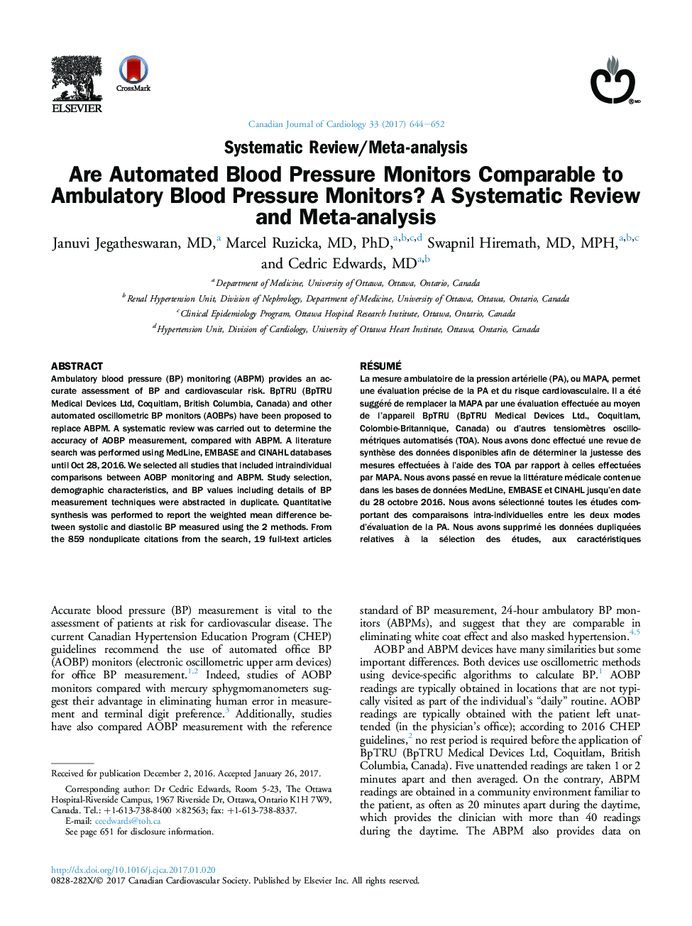 Are Automated Blood Pressure Monitors Comparable to Ambulatory Blood Pressure Monitors? A Systematic Review and Meta-analysis