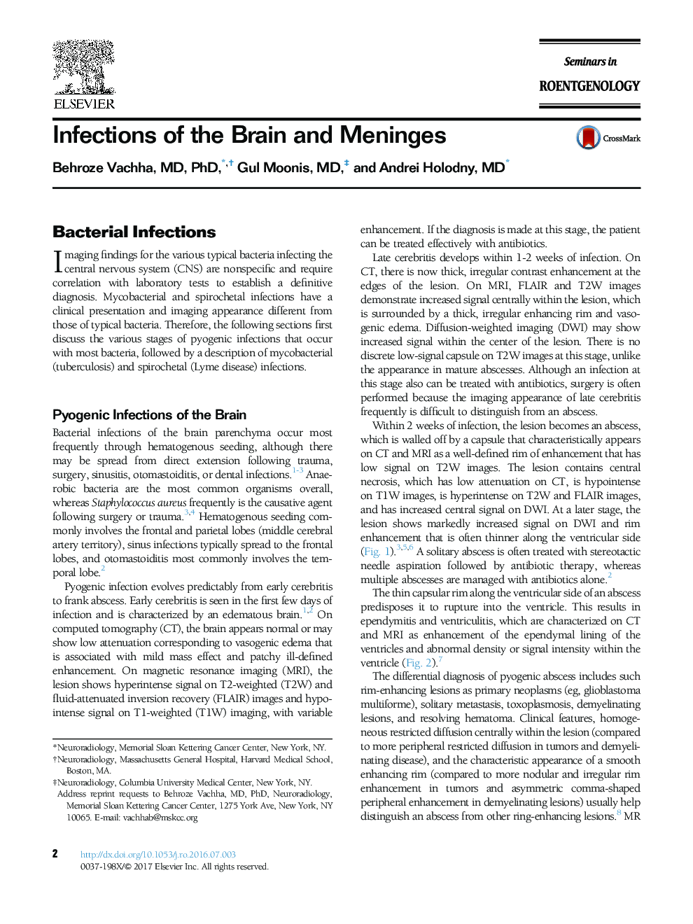 Infections of the Brain and Meninges