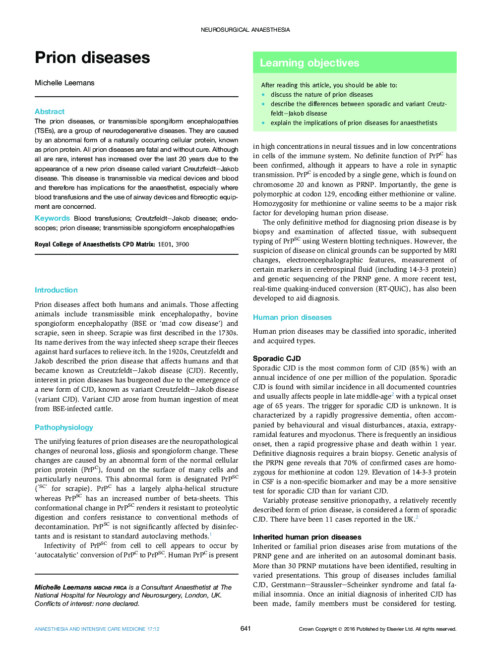 Prion diseases