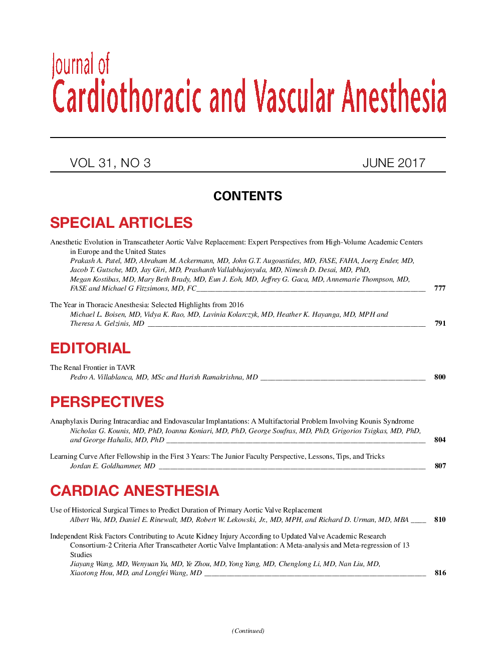Table of Contents