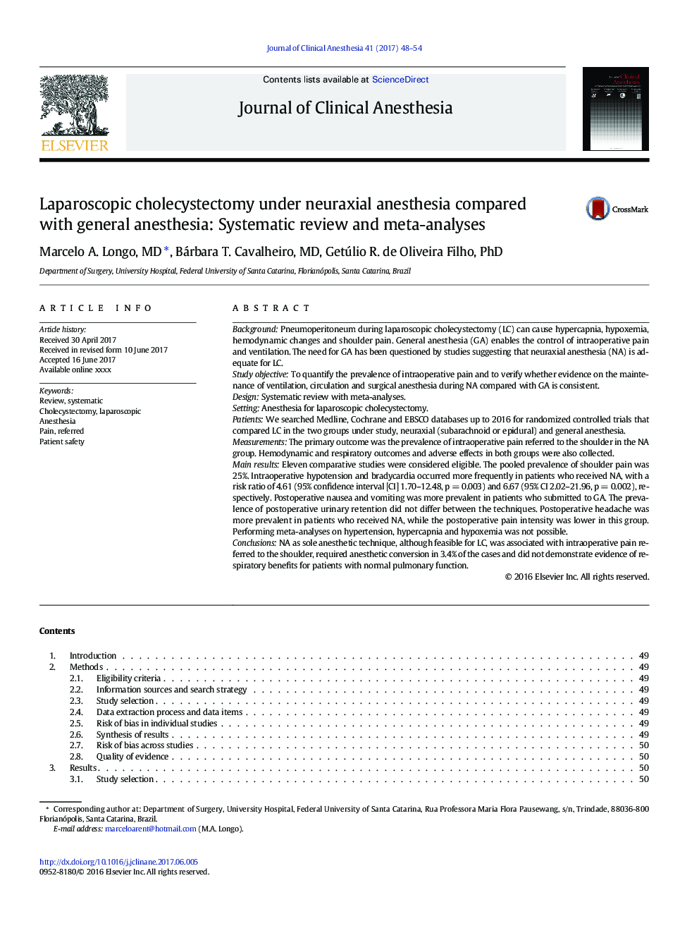 کوله سیستکتومی لاپاروسکوپی تحت بی حسی نوروزی در مقایسه با بیهوشی عمومی: بررسی سیستماتیک و متاآنالیز 