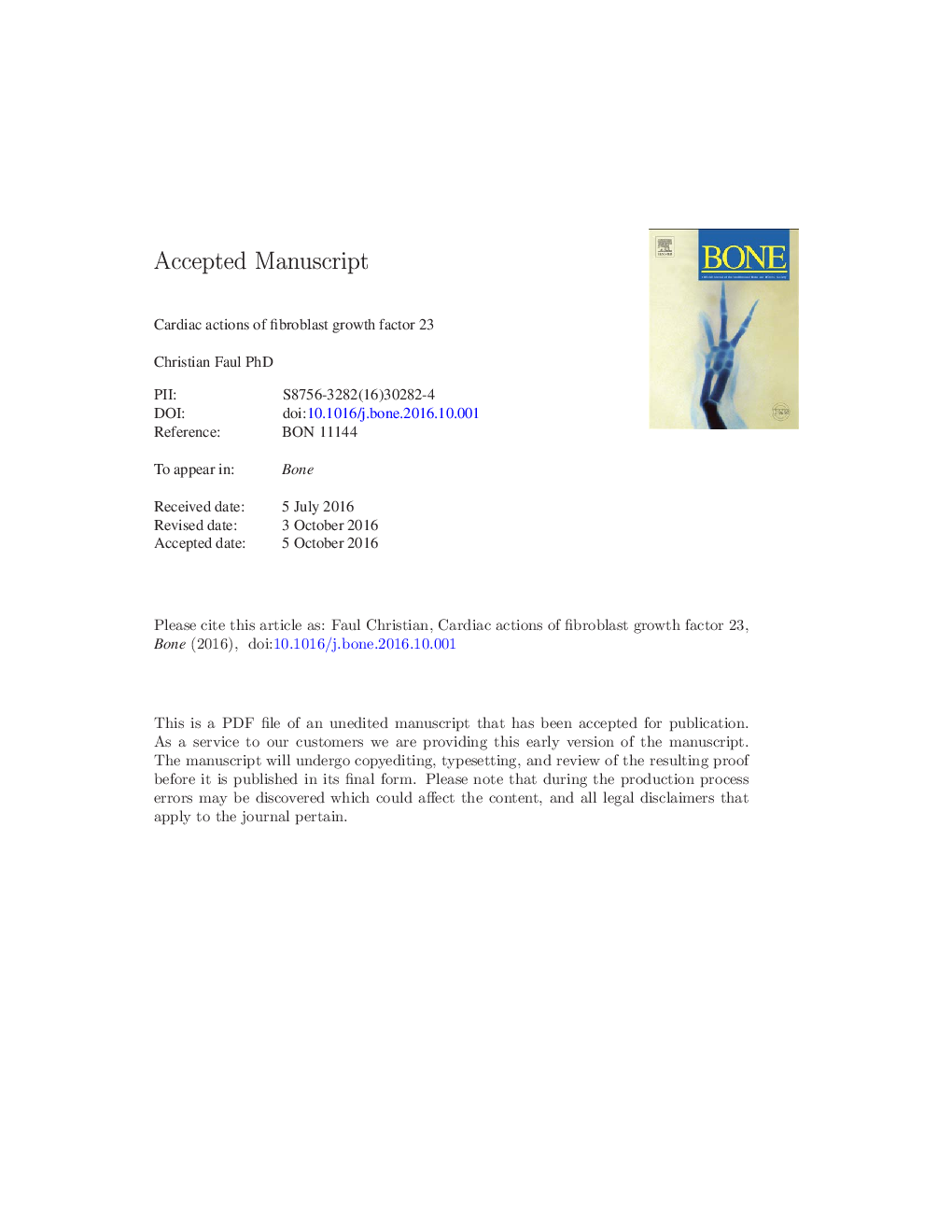 Cardiac actions of fibroblast growth factor 23