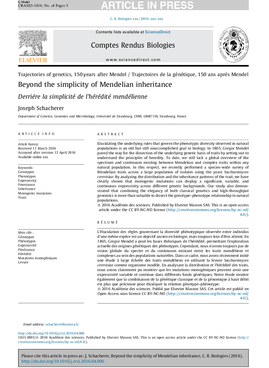 Beyond the simplicity of Mendelian inheritance