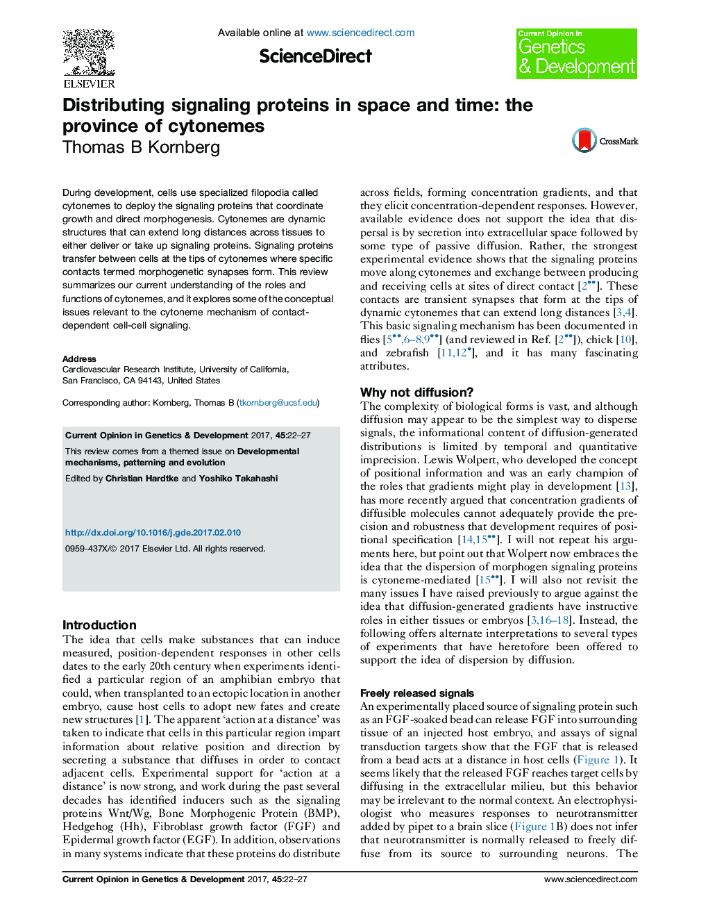 Distributing signaling proteins in space and time: the province of cytonemes