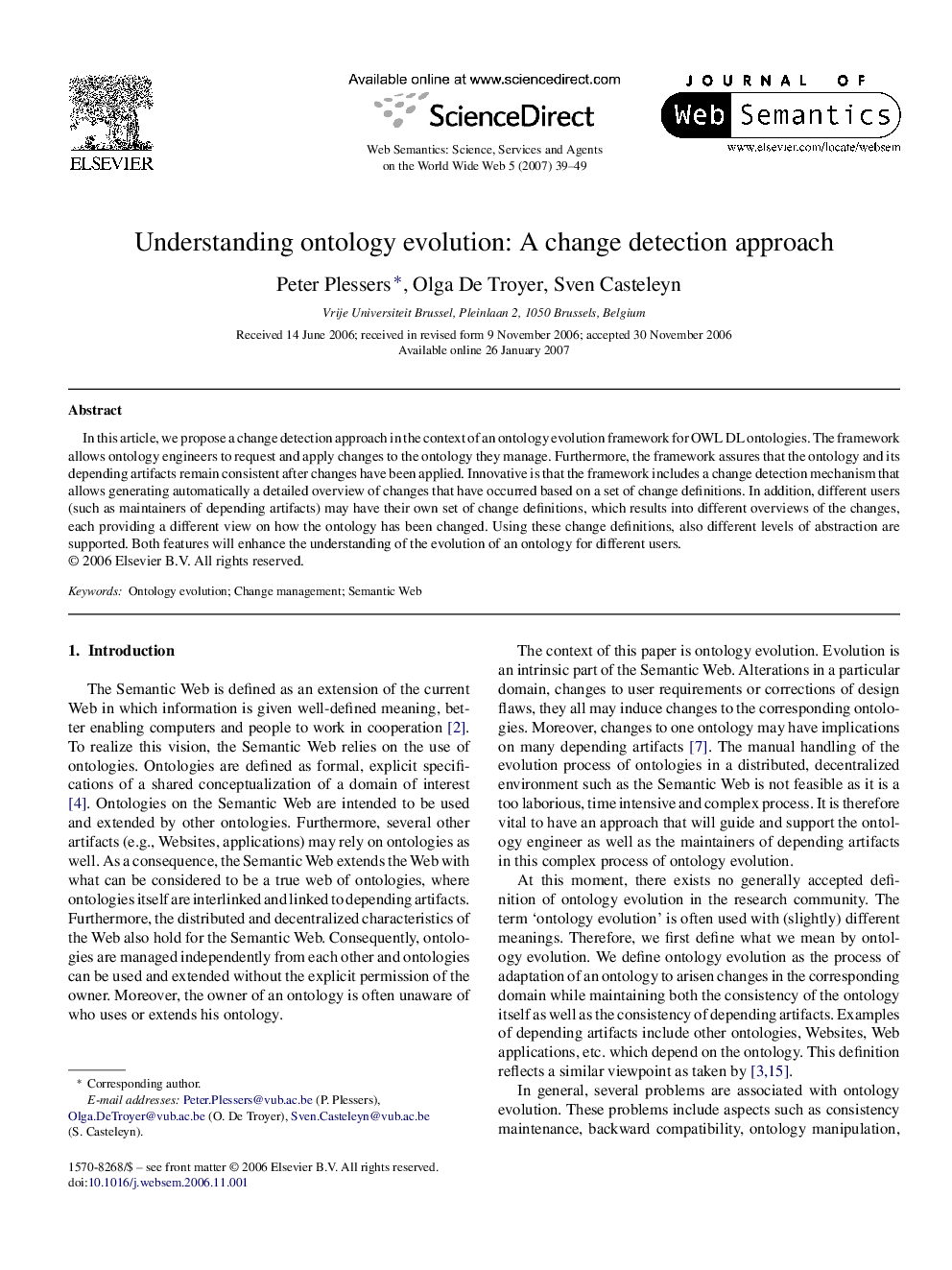 Understanding ontology evolution: A change detection approach