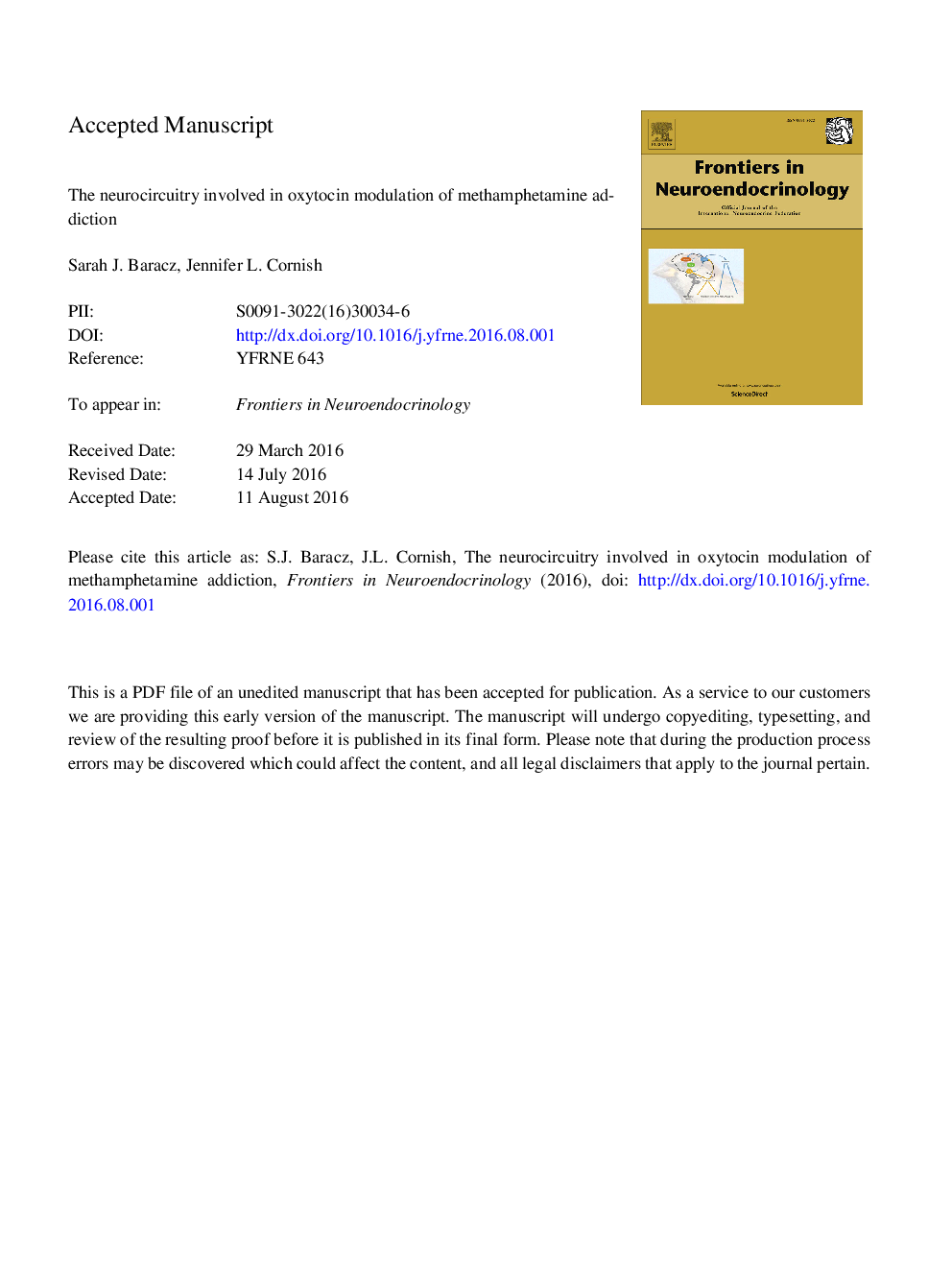 The neurocircuitry involved in oxytocin modulation of methamphetamine addiction