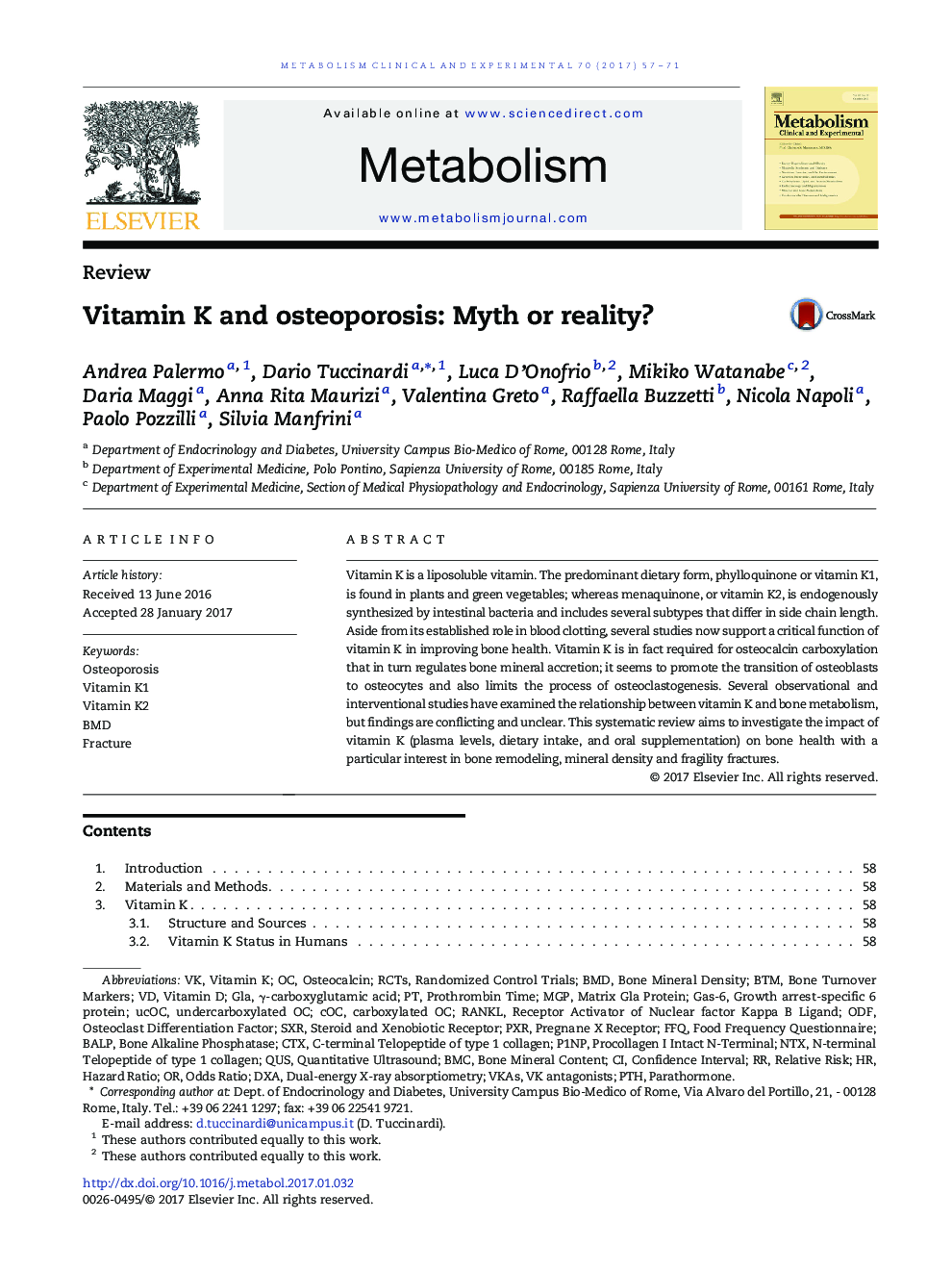 Vitamin K and osteoporosis: Myth or reality?