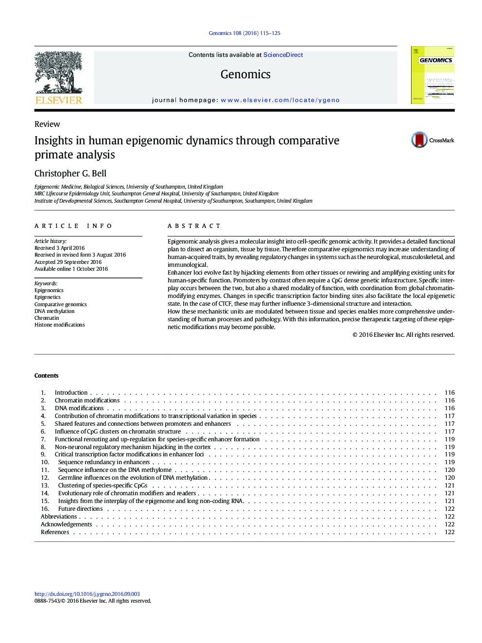 ReviewInsights in human epigenomic dynamics through comparative primate analysis