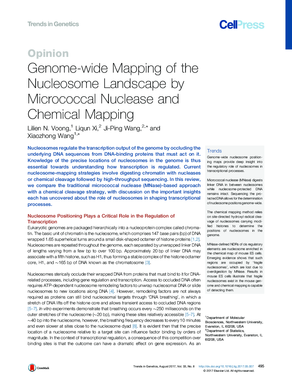 نقشه برداری بافت ژنوم چشم انداز هسته ای به وسیله ناکافی و نقشه برداری شیمیایی با میکروکوک 