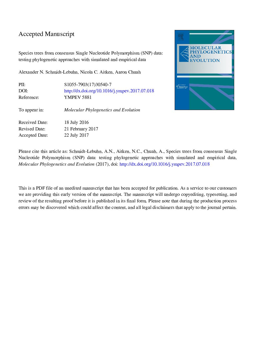 Species trees from consensus single nucleotide polymorphism (SNP) data: Testing phylogenetic approaches with simulated and empirical data