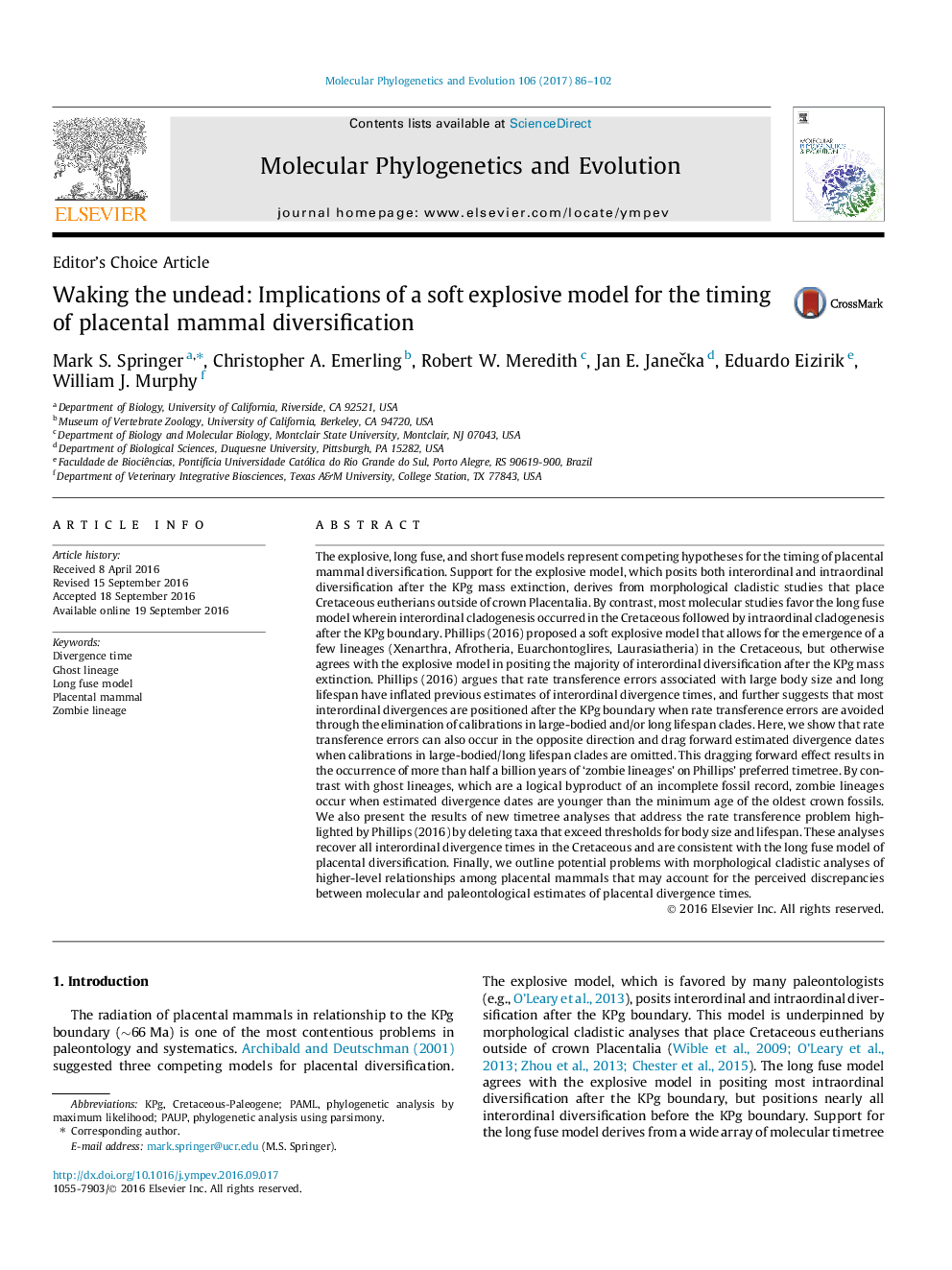 Waking the undead: Implications of a soft explosive model for the timing of placental mammal diversification