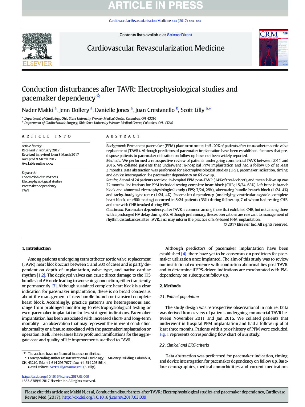 Conduction disturbances after TAVR: Electrophysiological studies and pacemaker dependency